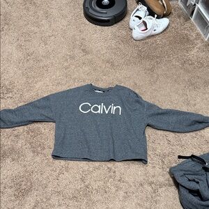 Calvin Klein Gray Crew Neck Sweater  Set